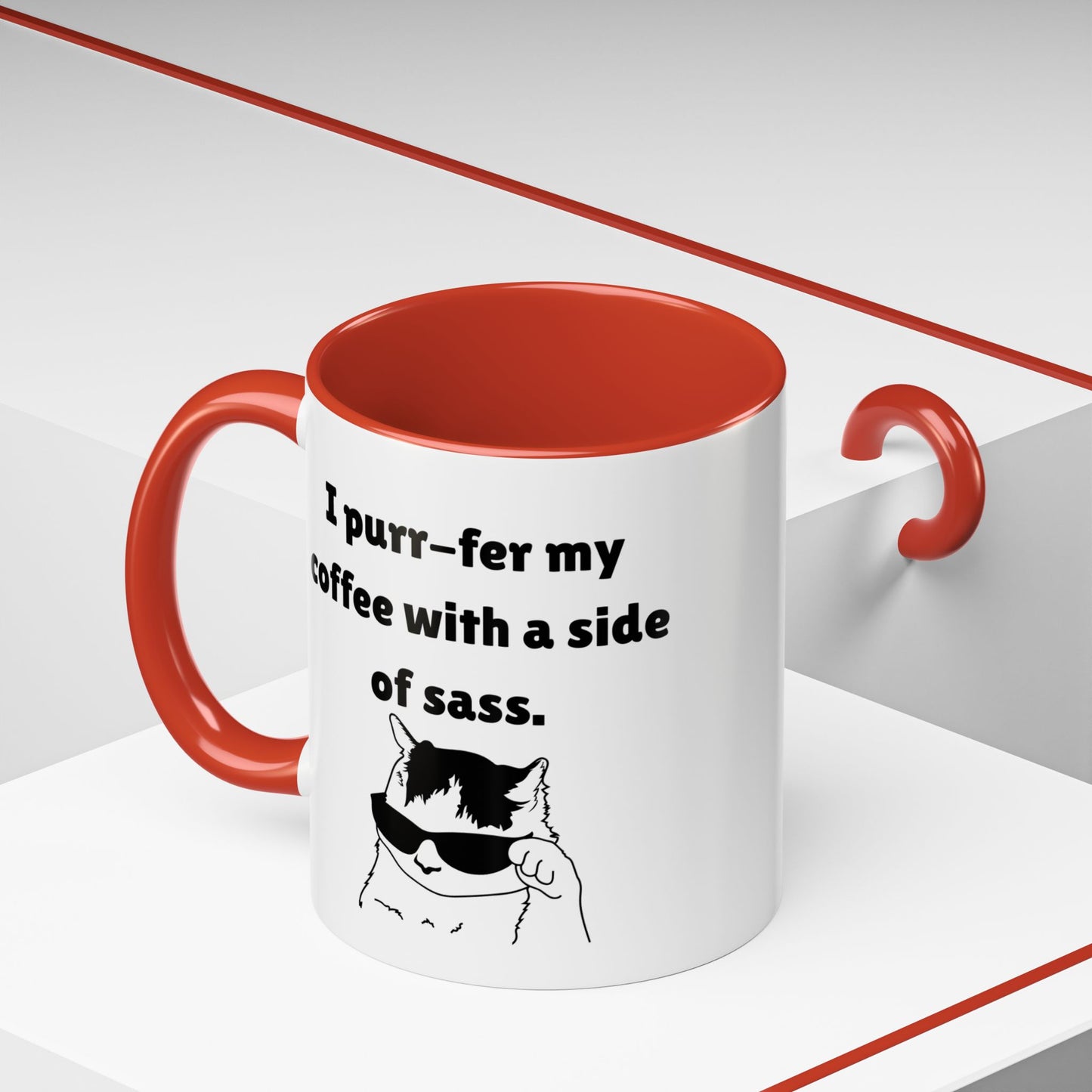 Funny Purr-ferr Accent Coffee Mug