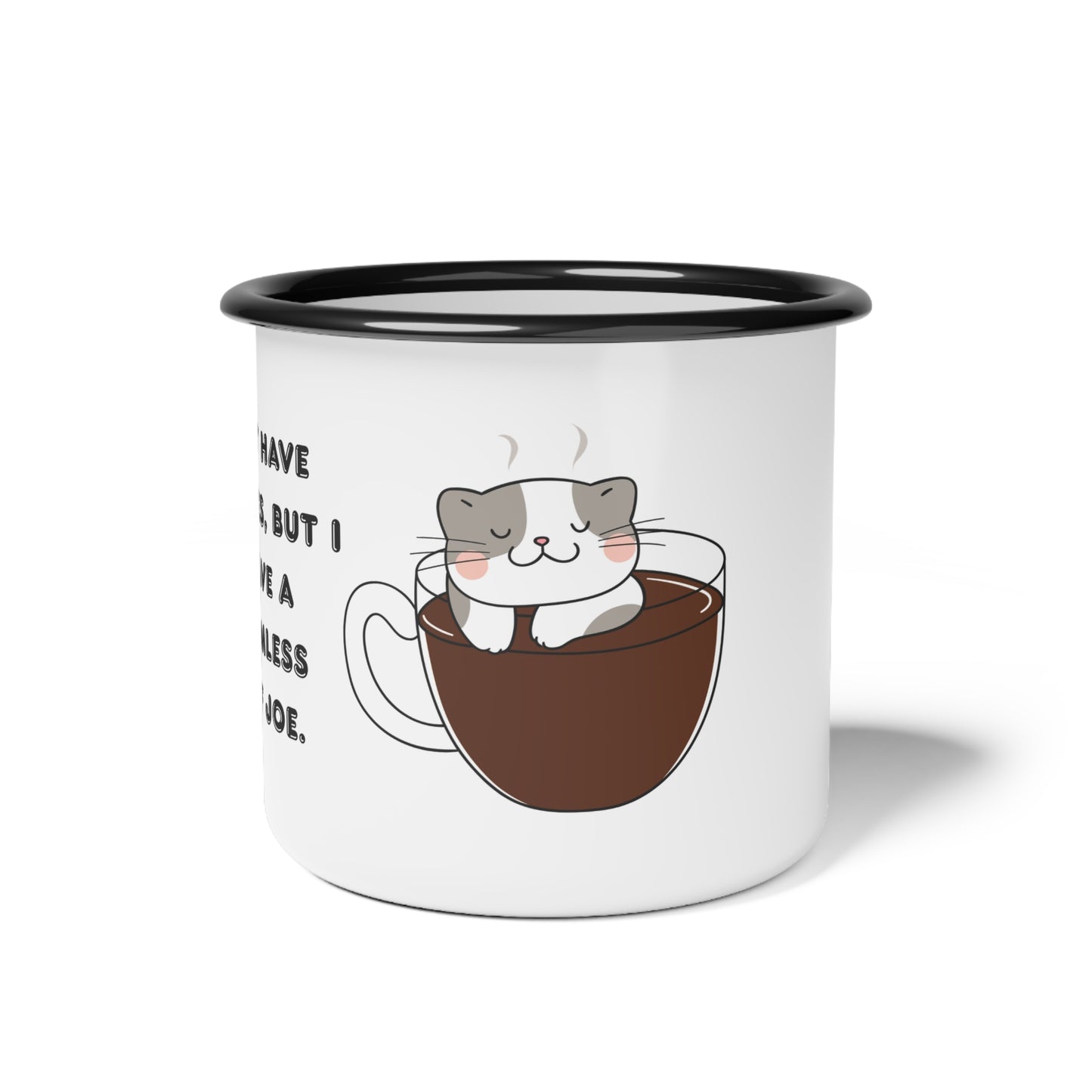 Cute Cup Of Joe Enamel Camp Cup