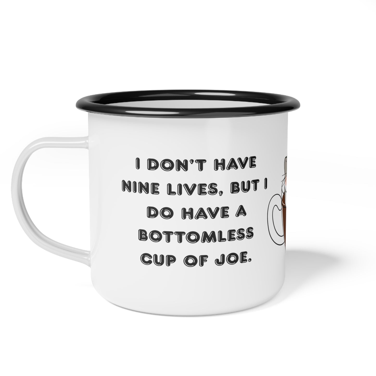 Cute Cup Of Joe Enamel Camp Cup