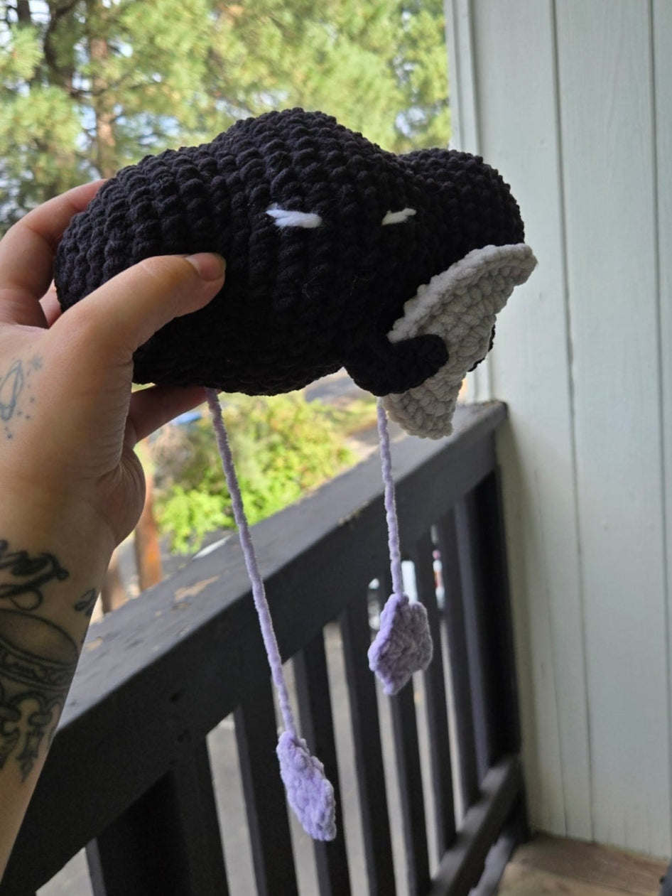 Black Cloud Holding The Moon Plush