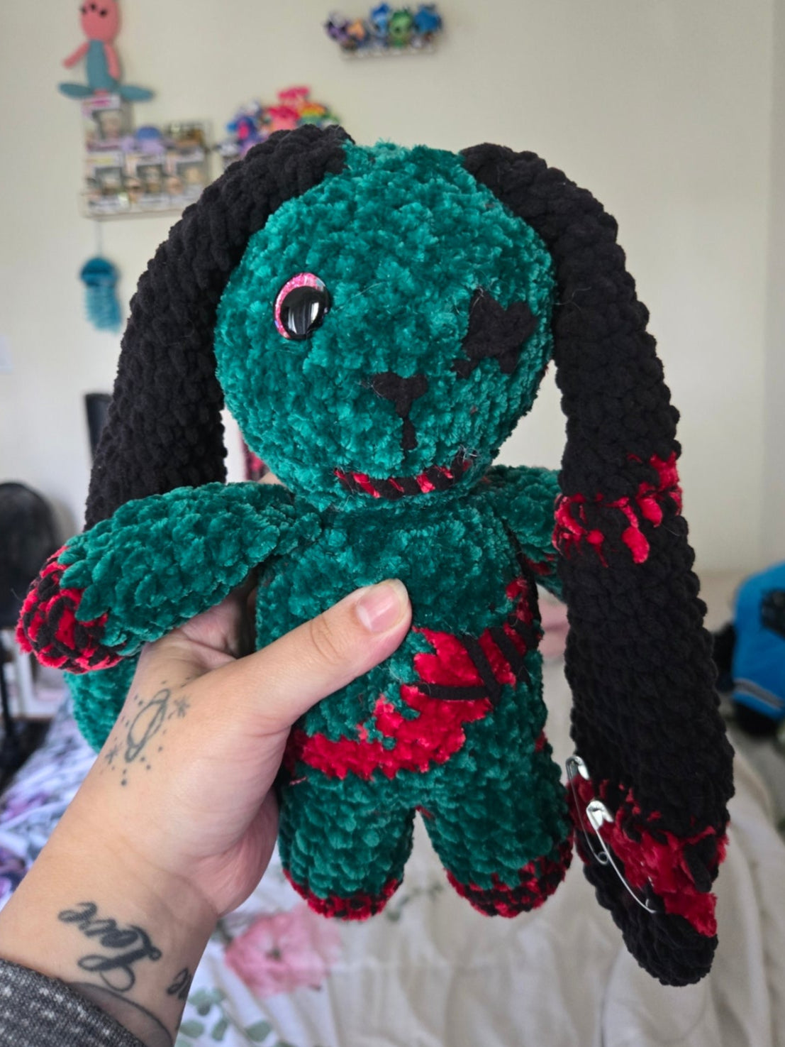 Handmade Crochet Zombie Bunny