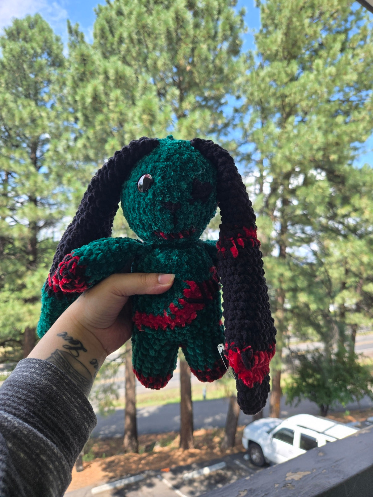 Handmade Crochet Zombie Bunny