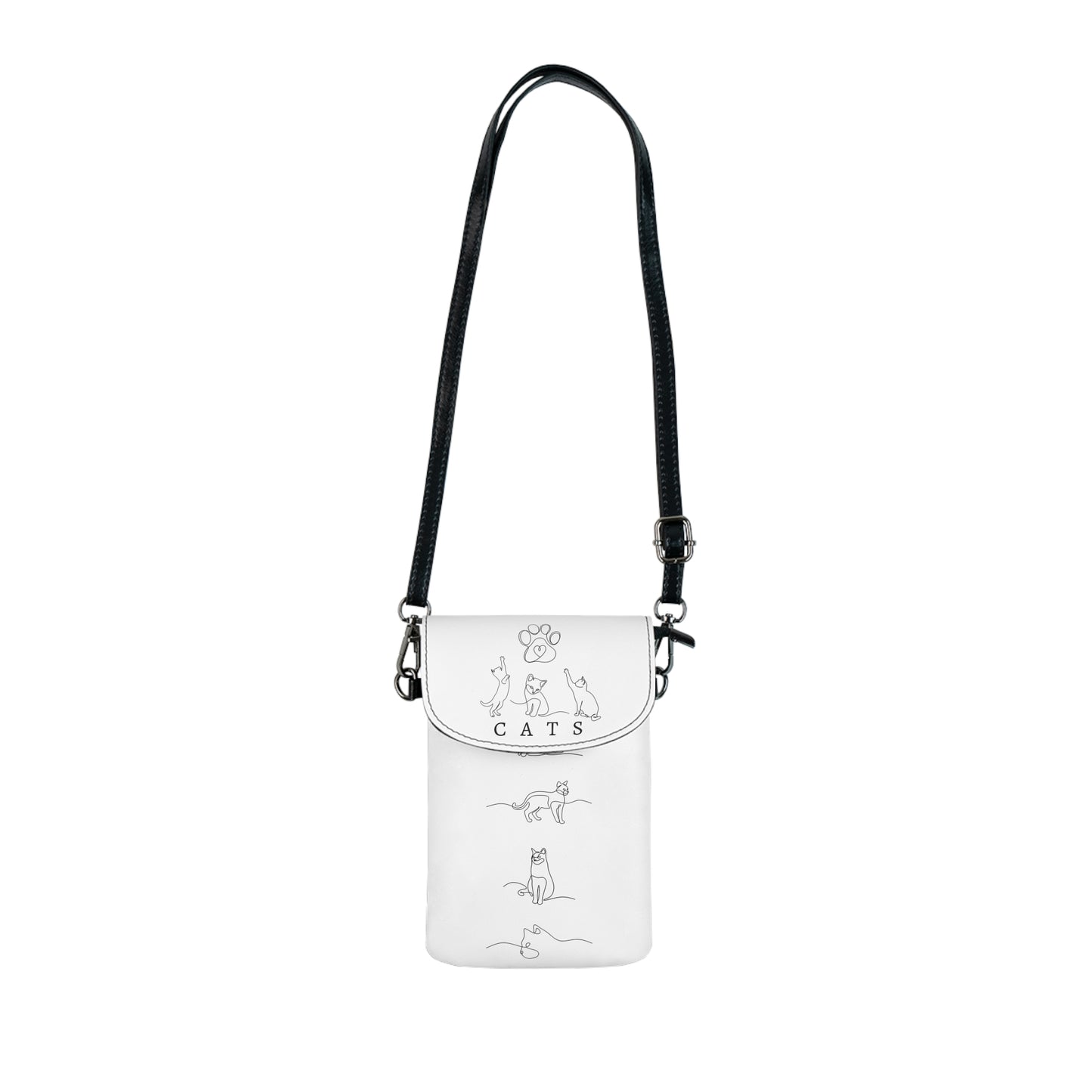 Small Cursive Cats Bag
