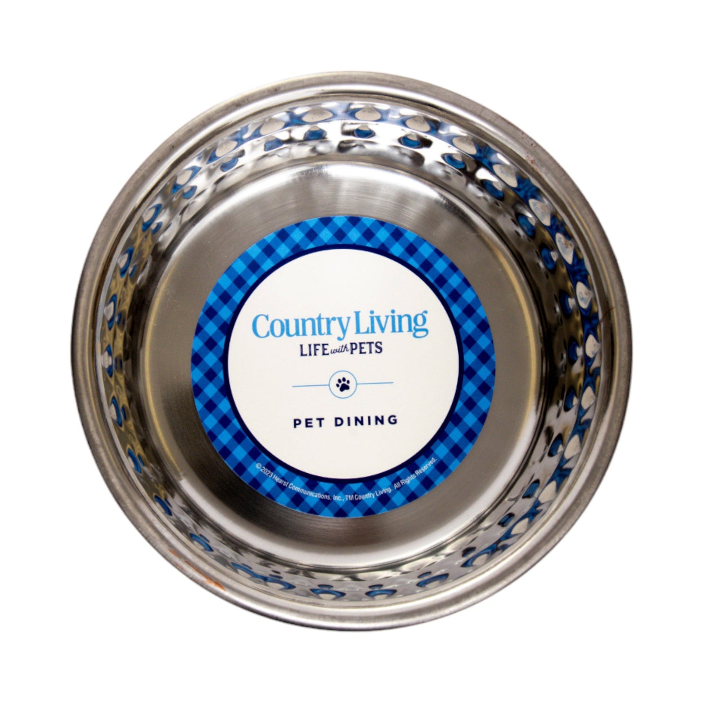 Country Living Set of 2 Hammered Stainless Steel Pet Bowls – Lavender