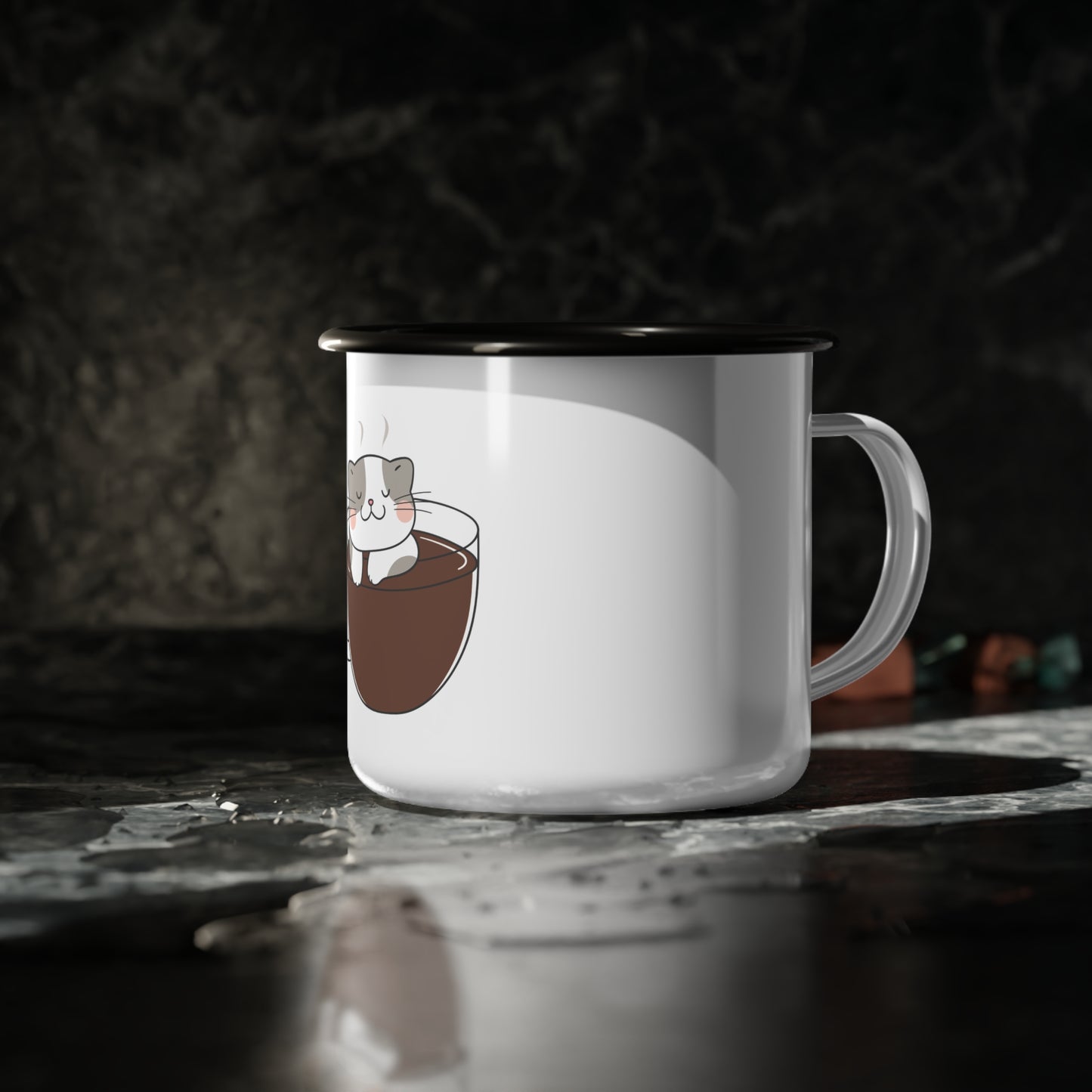 Cute Cup Of Joe Enamel Camp Cup