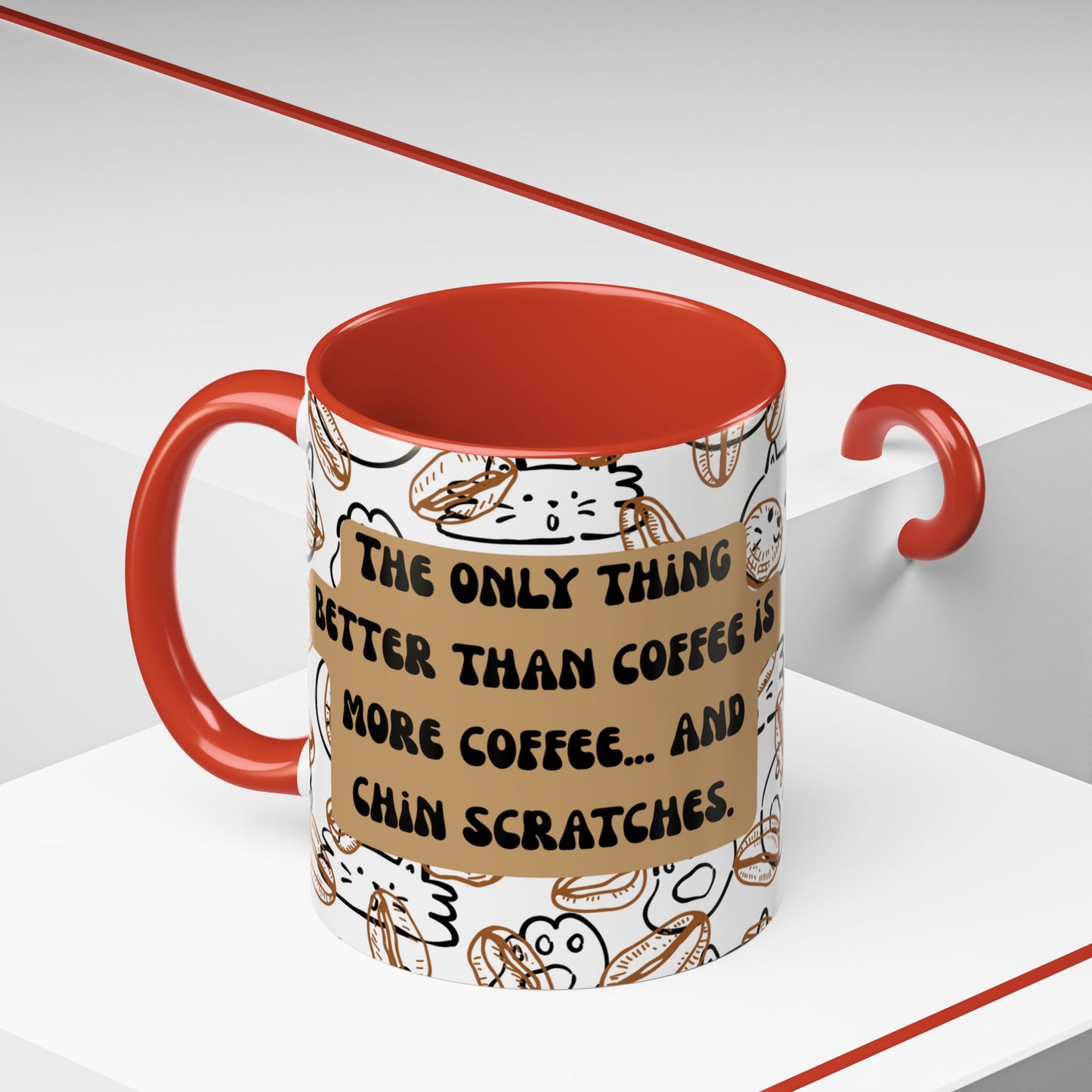 Funny Cat Accent Coffee Mug (11oz)