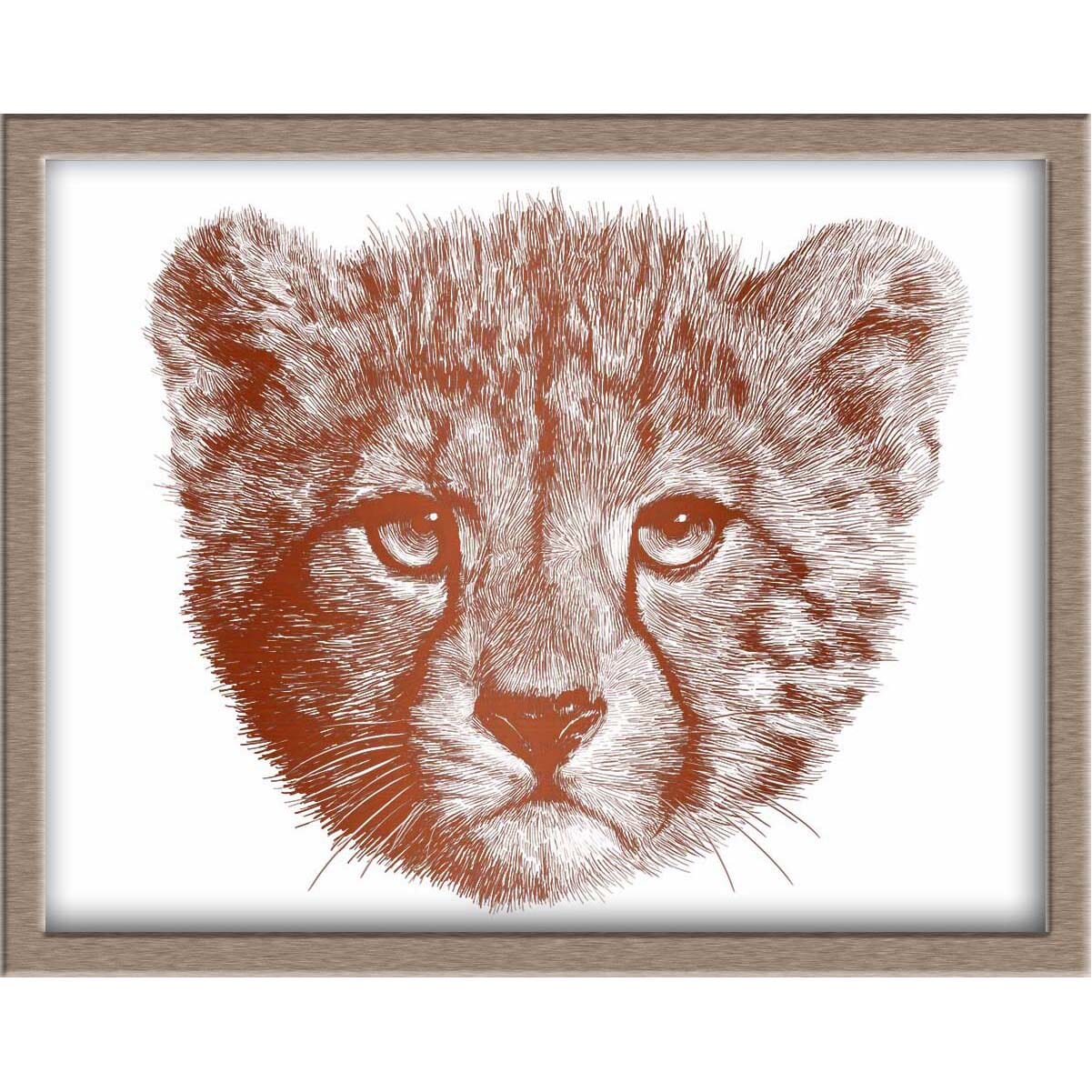 Cheetah Cub Foiled Print