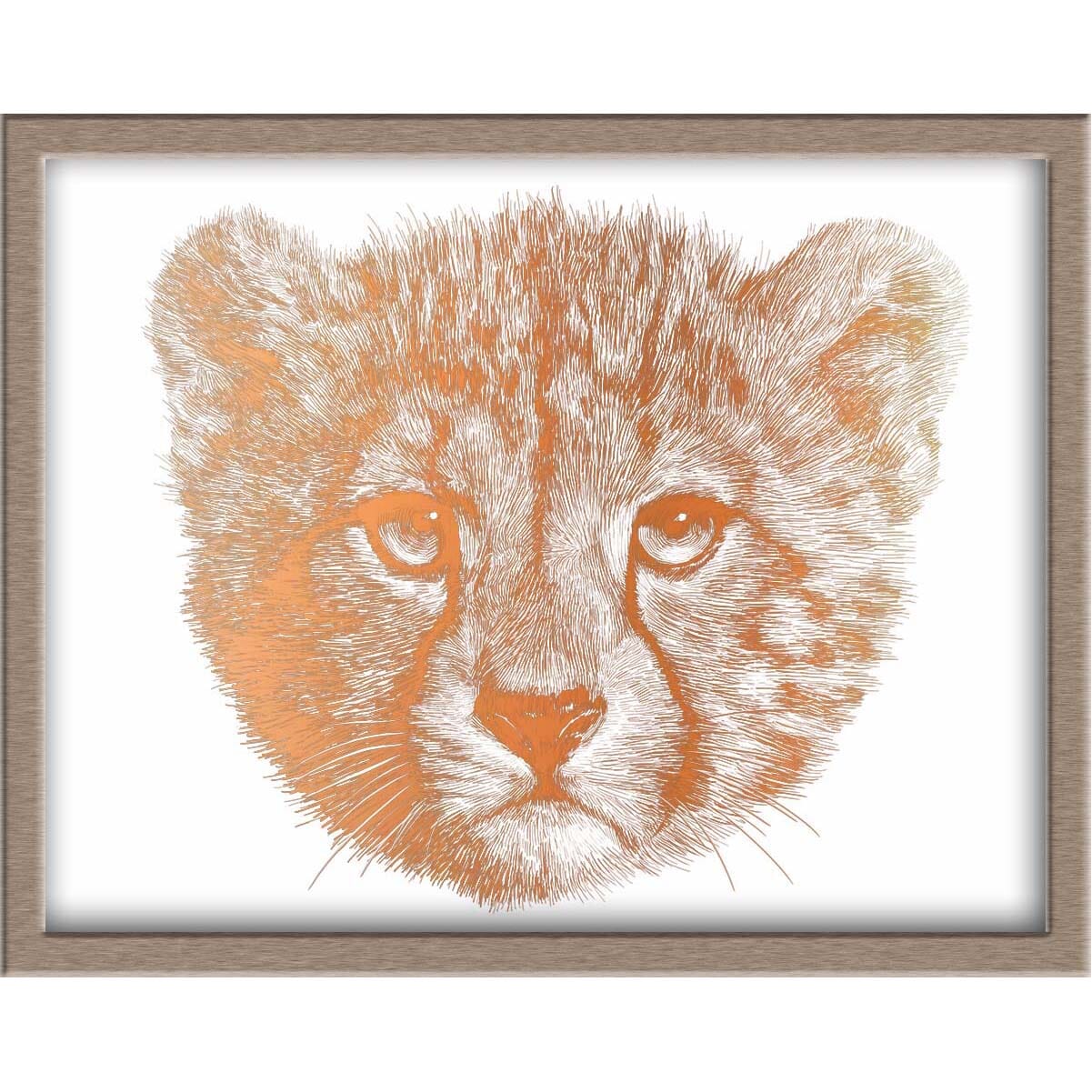 Cheetah Cub Foiled Print
