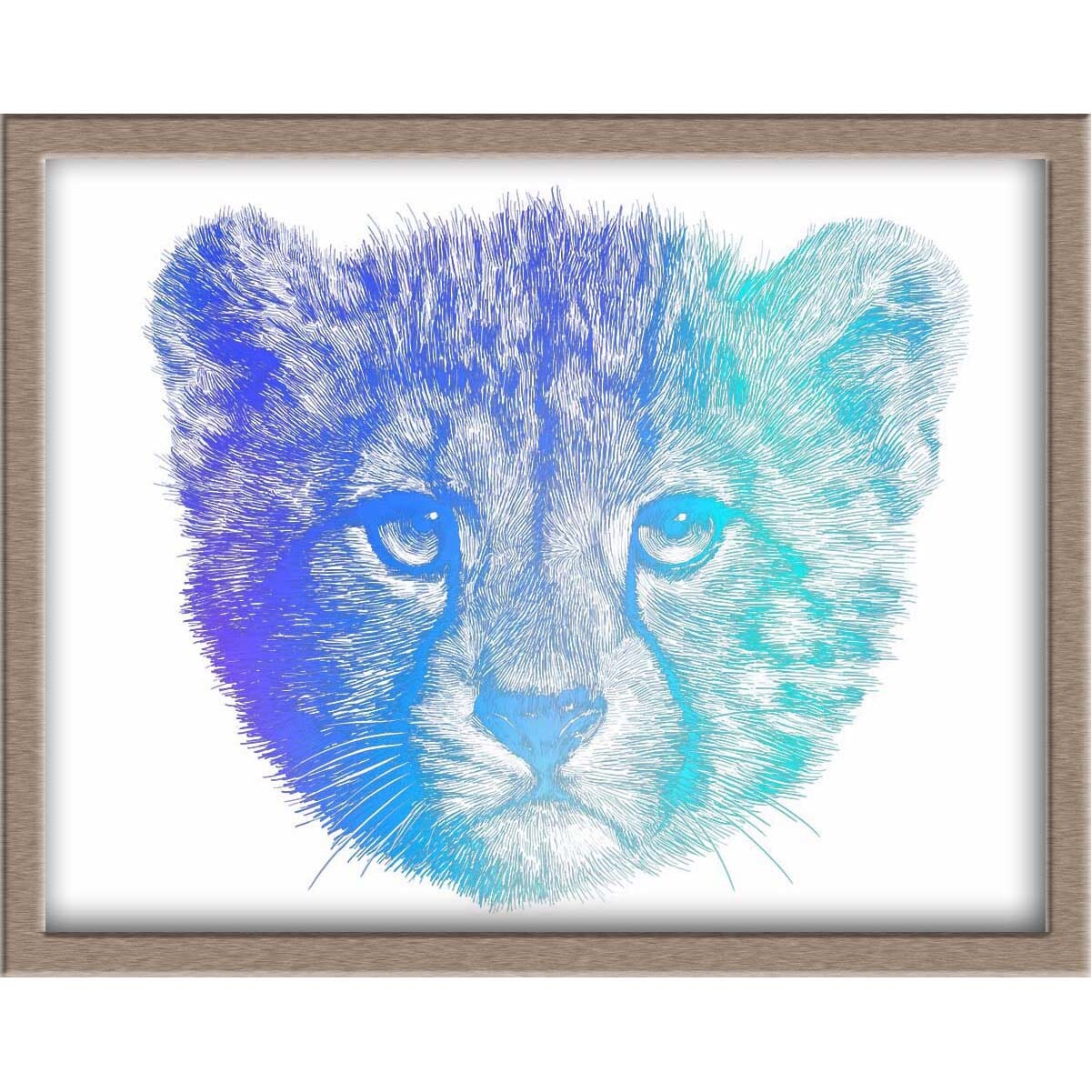 Cheetah Cub Foiled Print