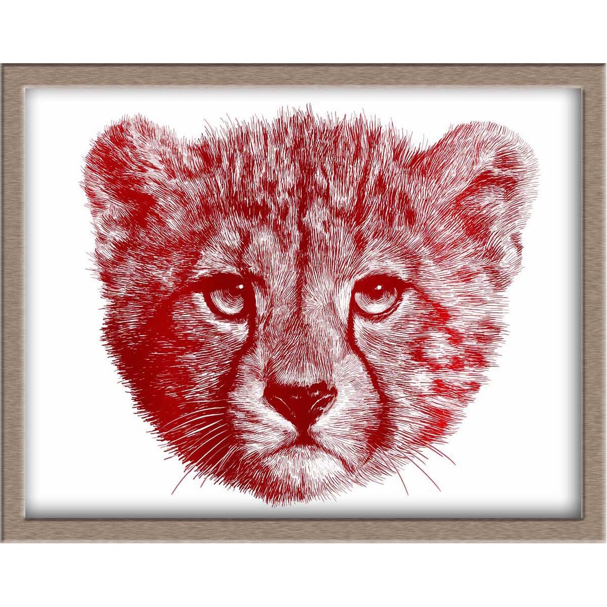 Cheetah Cub Foiled Print