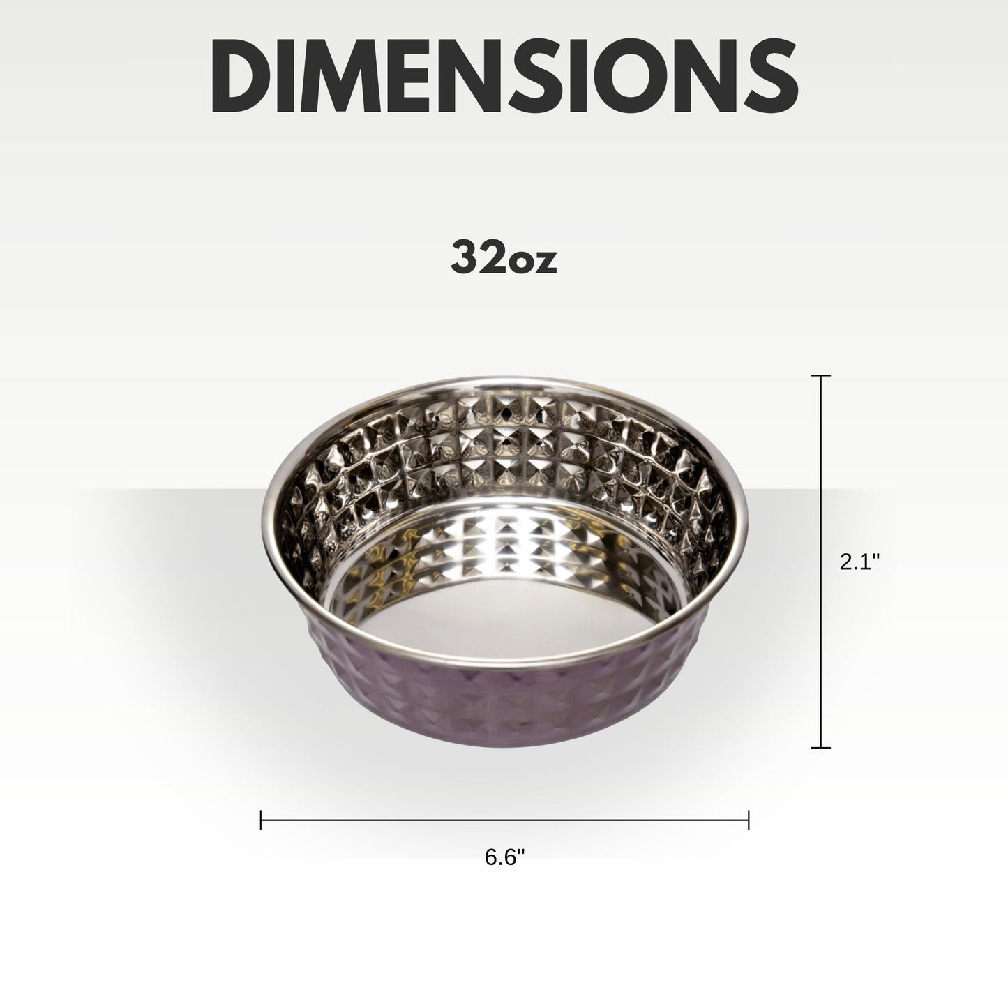 Country Living Set of 2 Hammered Stainless Steel Pet Bowls – Lavender