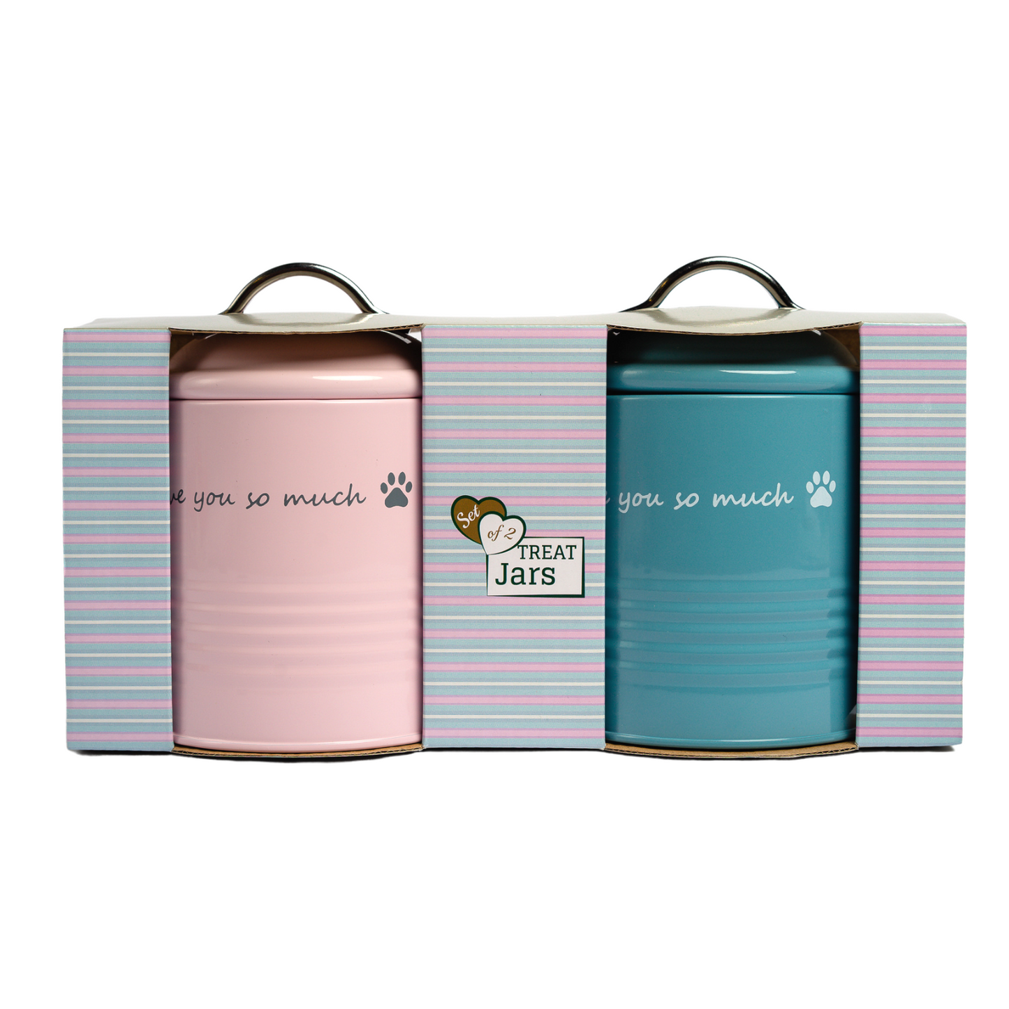 "I Love You So Much" Treat Canister Gift Set – Pink & Blue