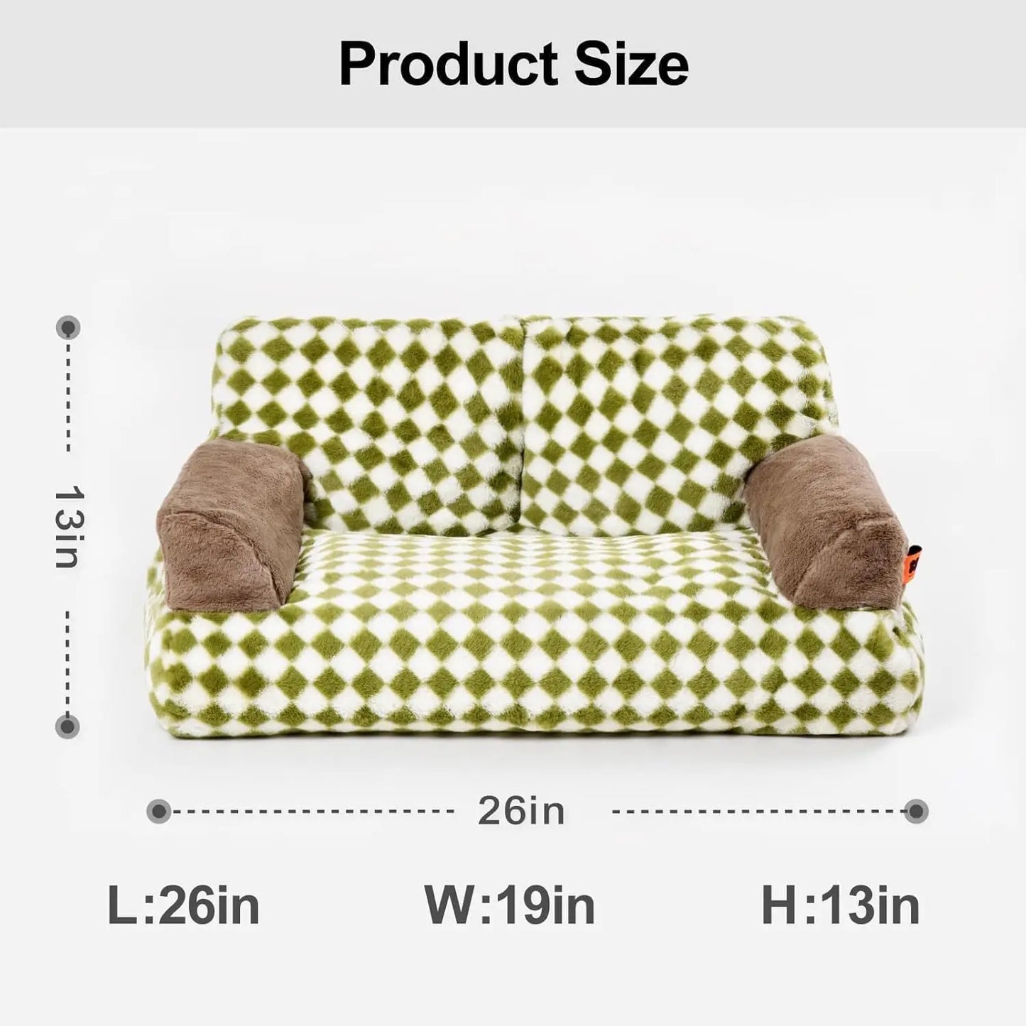 Pet Couch Bed 26×19×13 Inch Washable Cat Beds for Medium Small Dogs Cat up to 25 lbs
