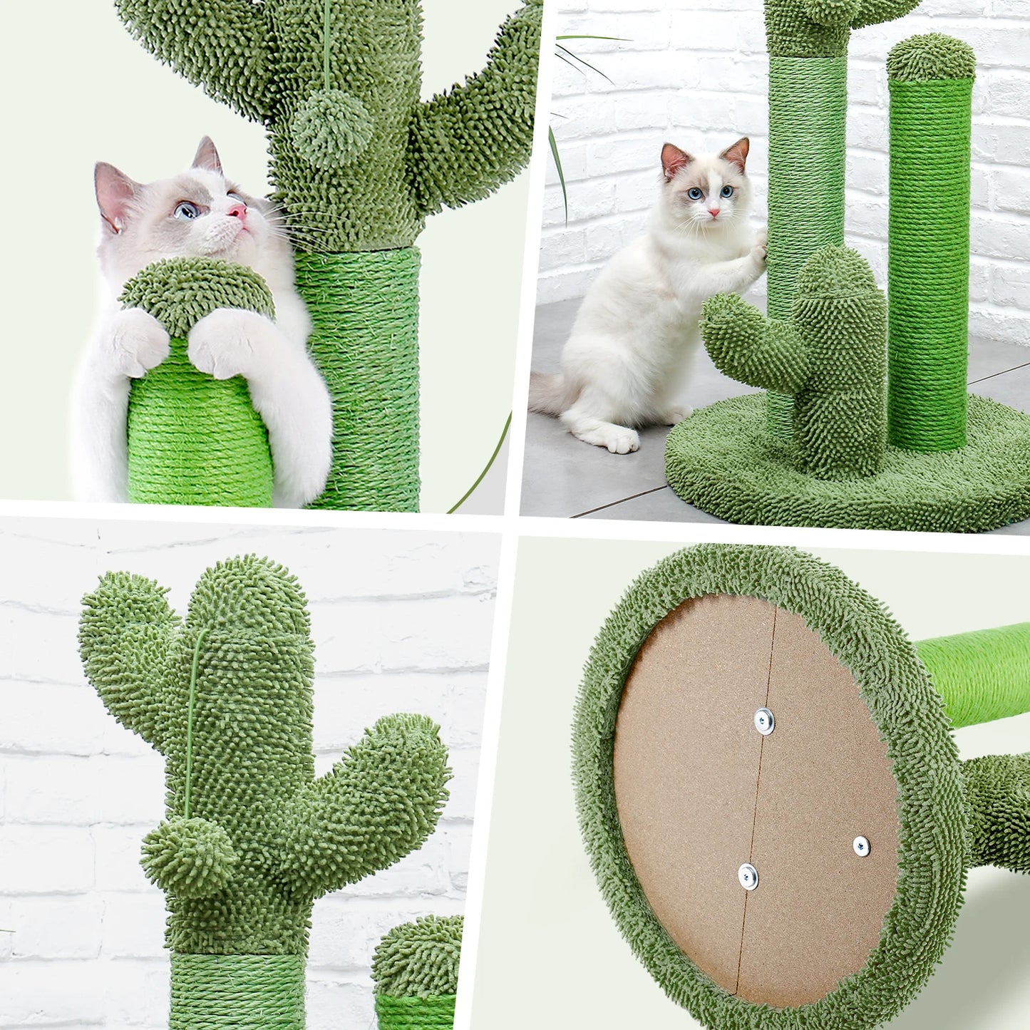 Cactus Cat Scratcher With Interactive Dangling Ball