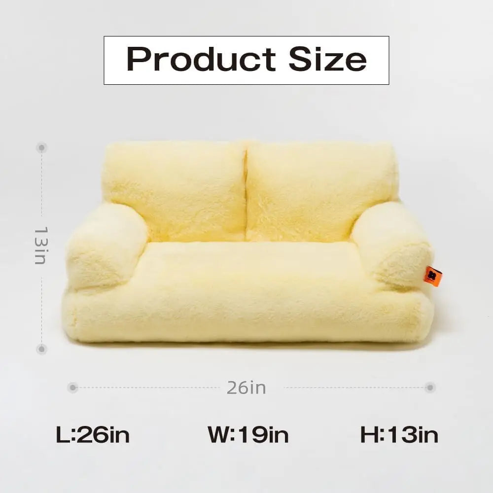 Pet Couch Bed 26×19×13 Inch Washable Cat Beds for Medium Small Dogs Cat up to 25 lbs