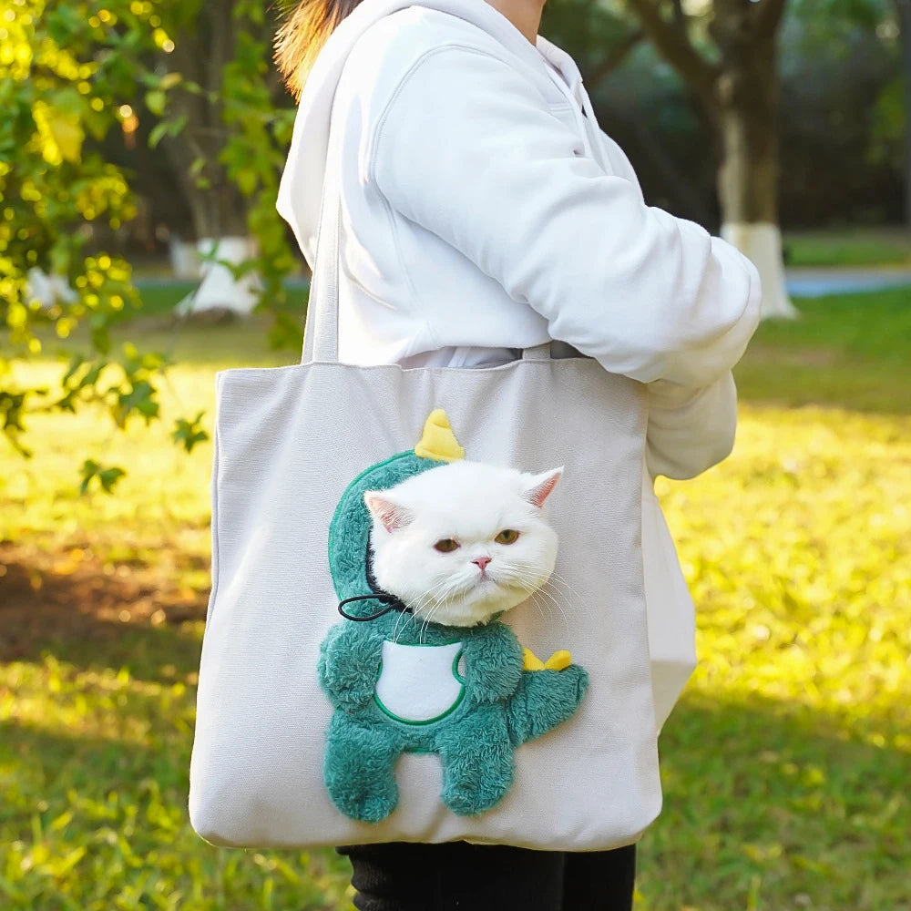 Cute Cat Canvas Shoulder Bag