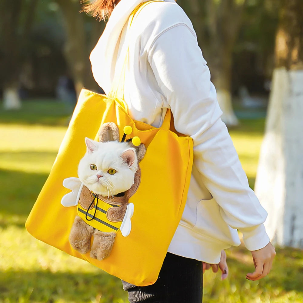 Cute Cat Canvas Shoulder Bag
