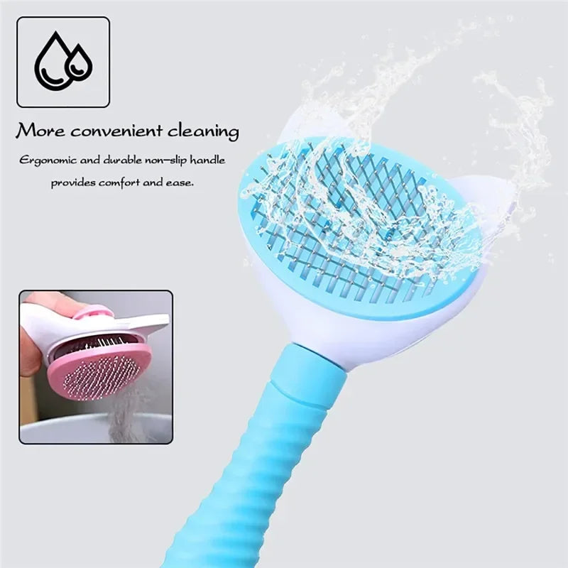 High Quality Pet Comb for Clean Cats & Dogs - Self-Cleaning & Professional - Perfect for Grooming and Bathing!