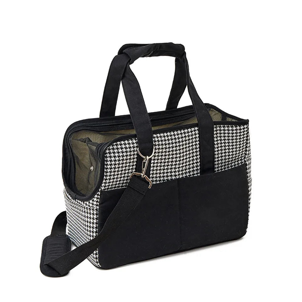 Portable Cotton Canvas Cat Shoulder Bag