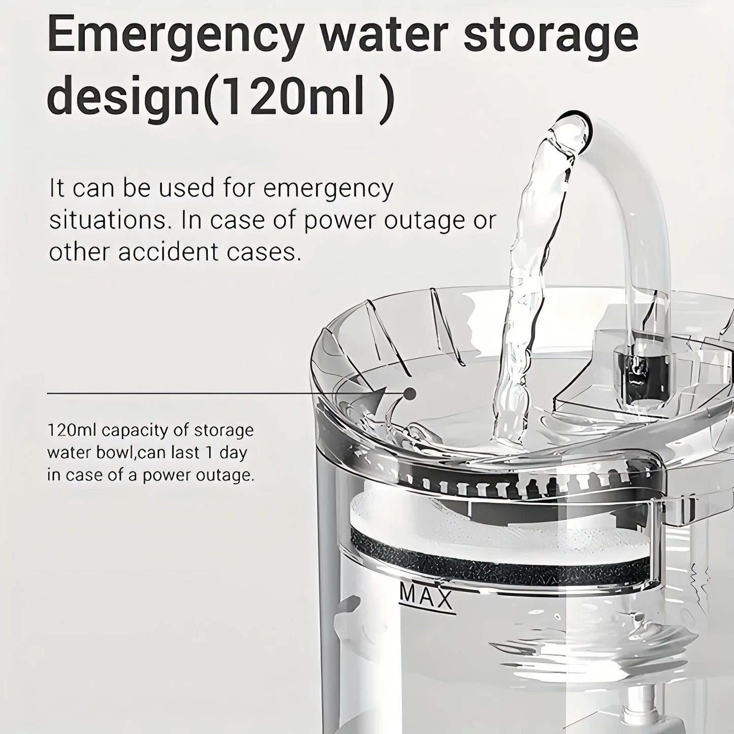 Smart Pet Water Dispenser - 1.8L, Transparent, with Faucet, Filter Feeder for Cats and Dogs