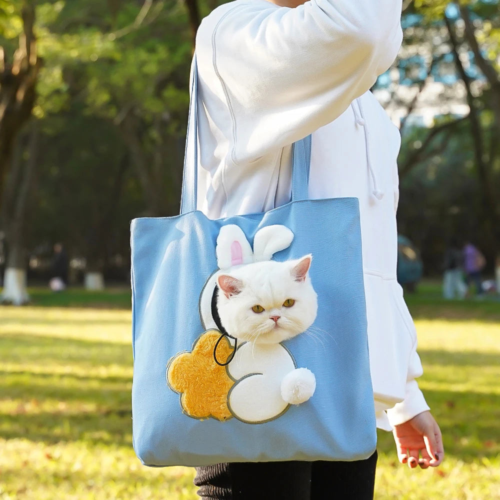 Cute Cat Canvas Shoulder Bag
