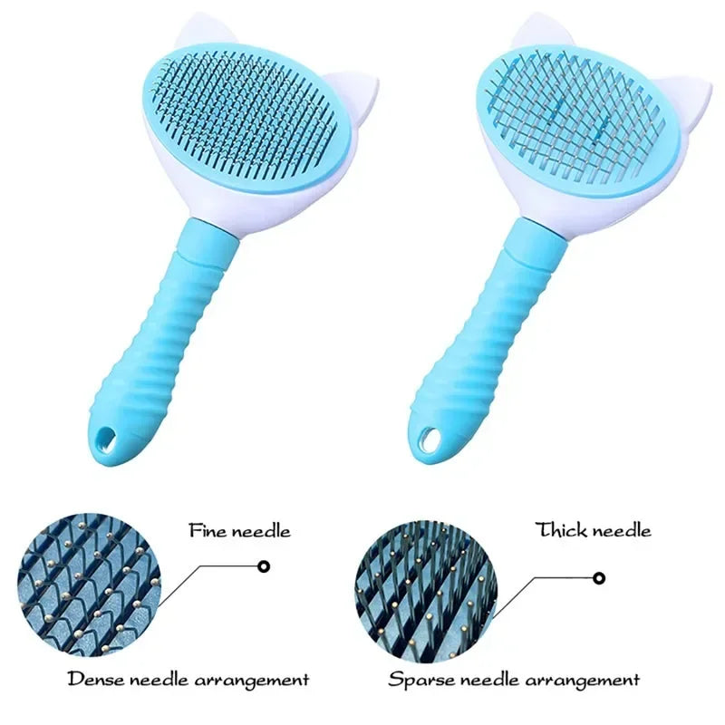 High Quality Pet Comb for Clean Cats & Dogs - Self-Cleaning & Professional - Perfect for Grooming and Bathing!