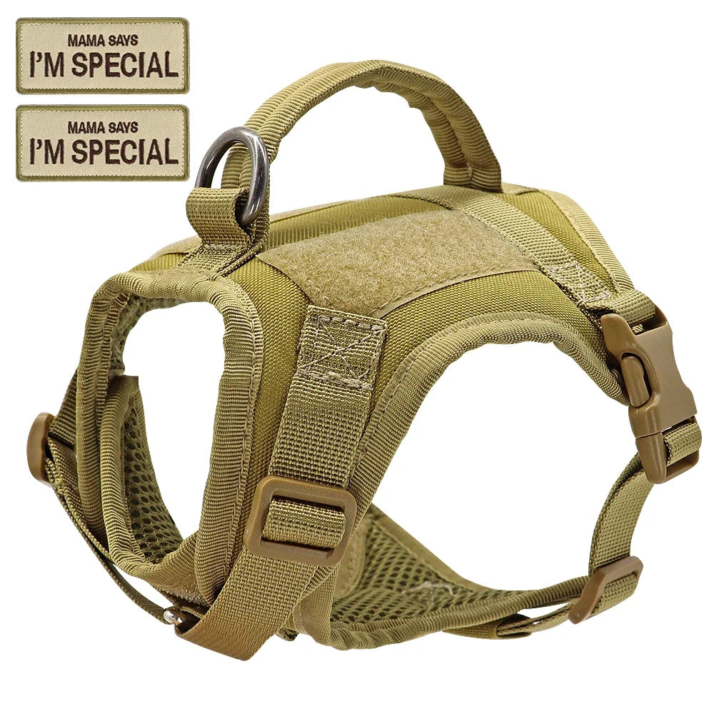 Nylon Cat Harness Vest with 2 Sticker Military Tactical Cats Harness With Handle