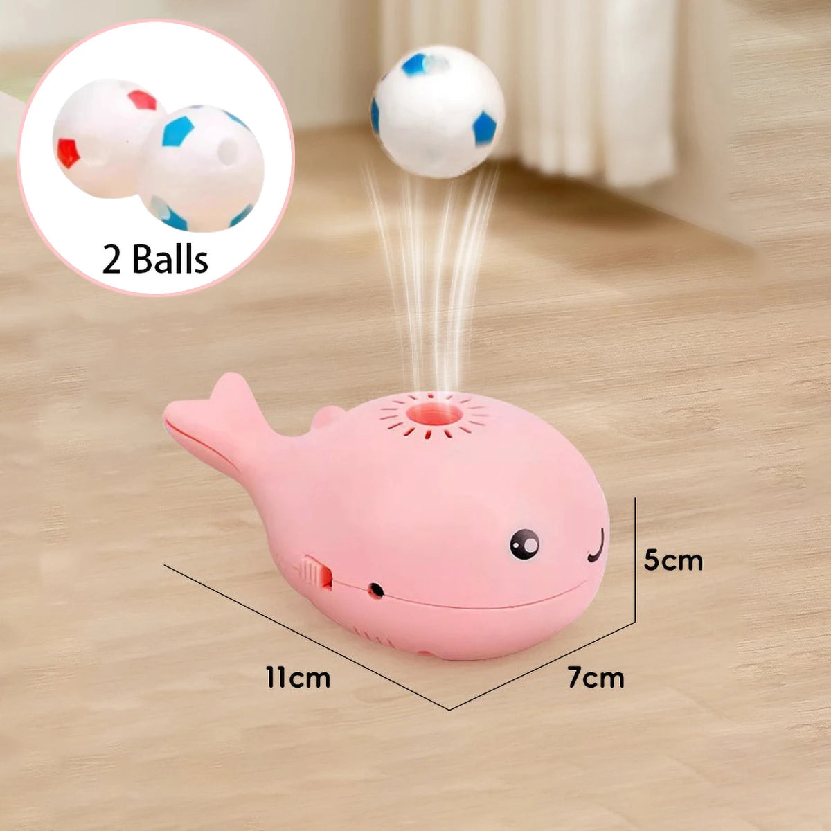 Electric Floating Ball Cat Toy - Whale - shaped, USB - powered, Dual - function Fan, Portable & 3C Certified Pet Toy