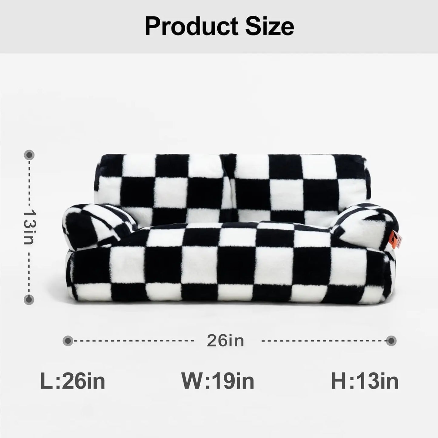 Pet Couch Bed 26×19×13 Inch Washable Cat Beds for Medium Small Dogs Cat up to 25 lbs