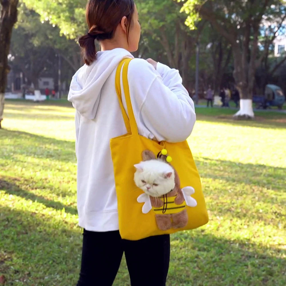 Cute Cat Canvas Shoulder Bag