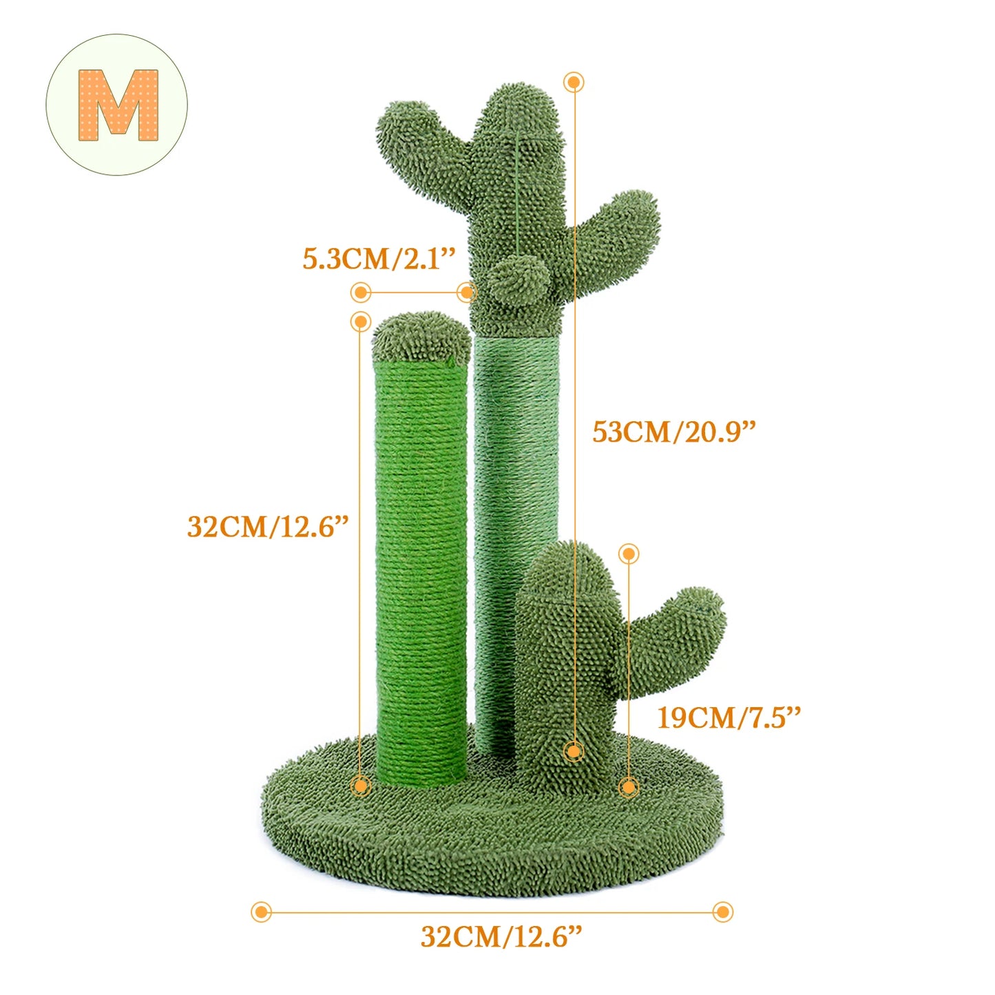 Cactus Cat Scratcher With Interactive Dangling Ball
