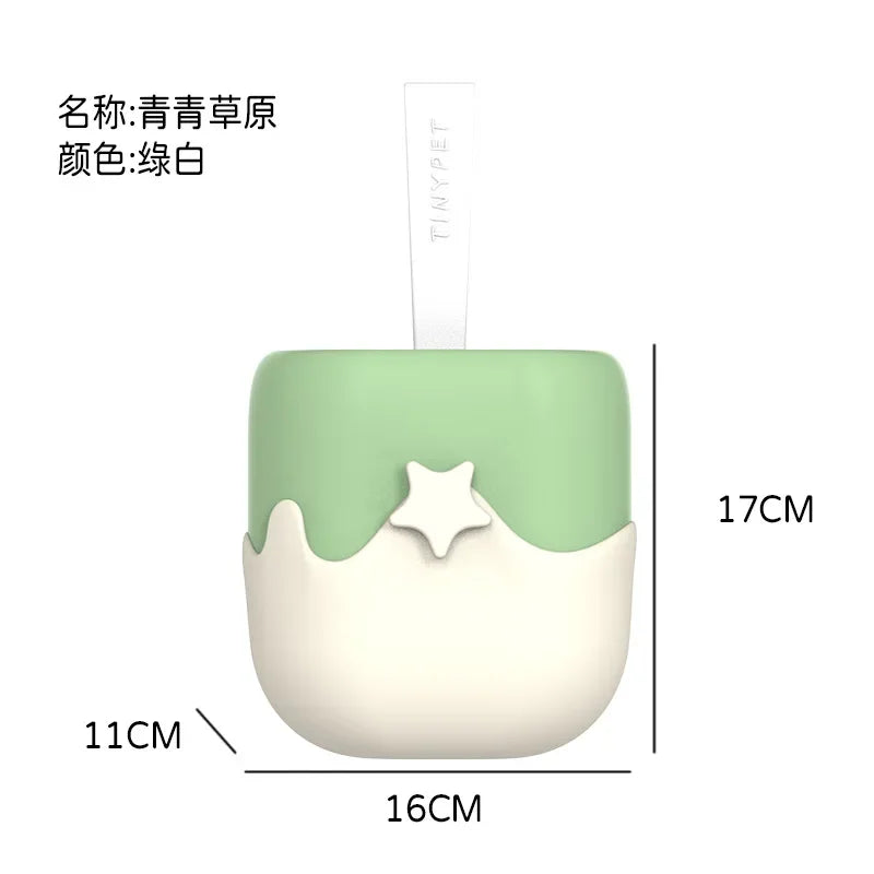 Creative Ice Cream Pet Cat Litter Shovel Set with Storage Bucket