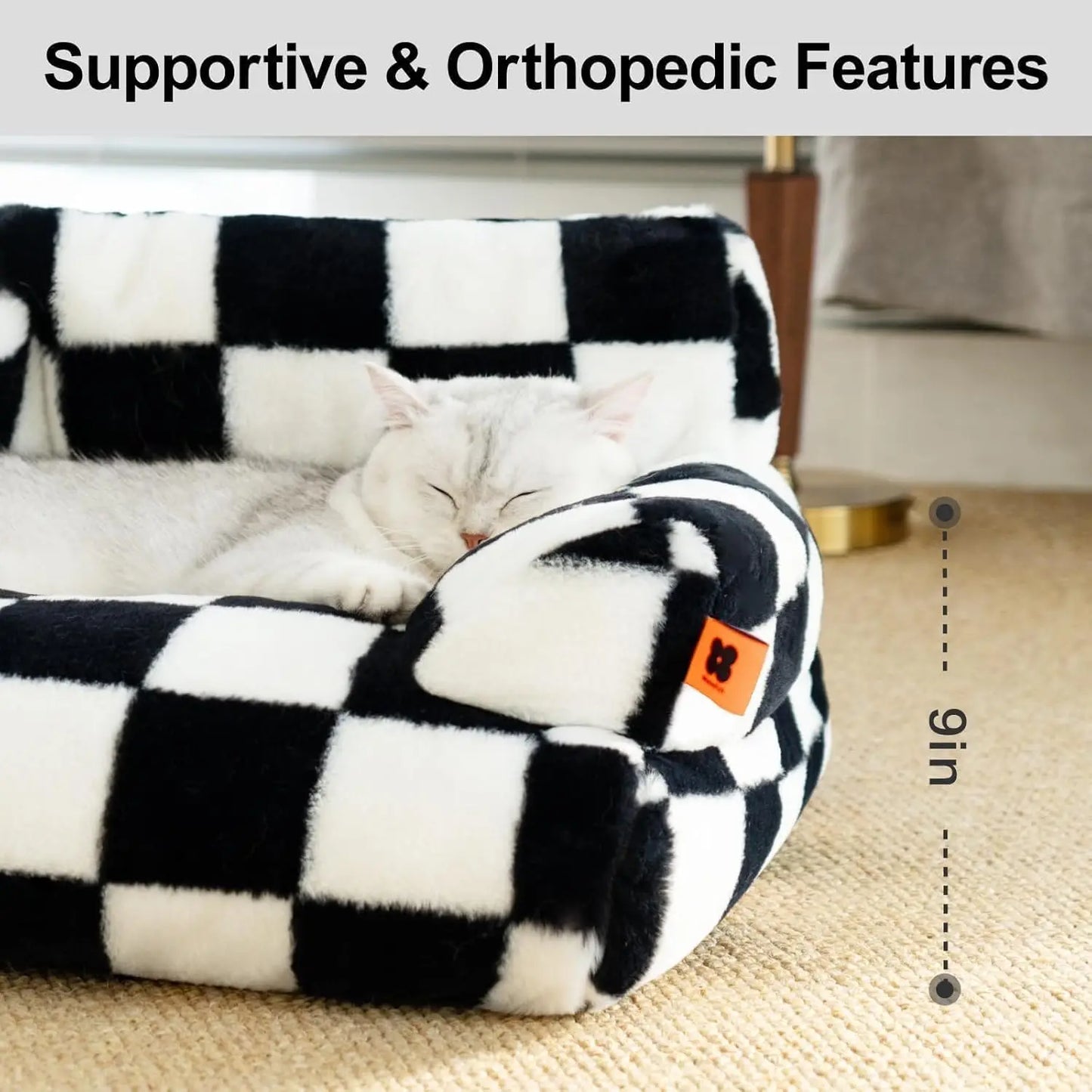 Pet Couch Bed 26×19×13 Inch Washable Cat Beds for Medium Small Dogs Cat up to 25 lbs