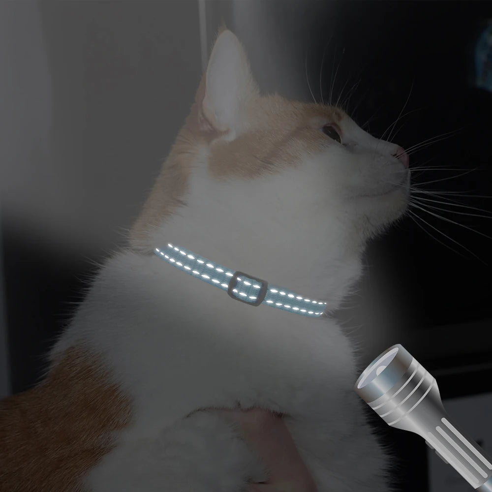 Personalized Cat Collar Reflective Nylon