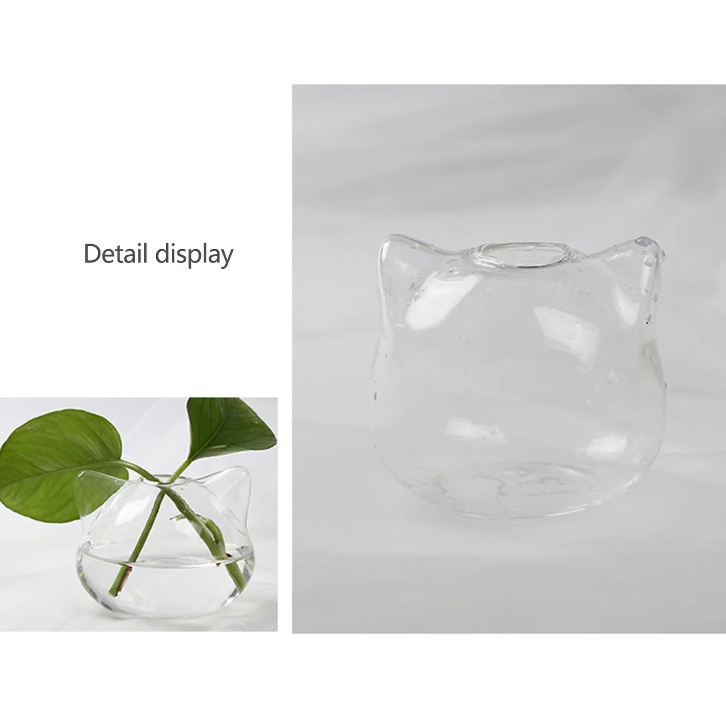 Cartoon Cat Glass Vase