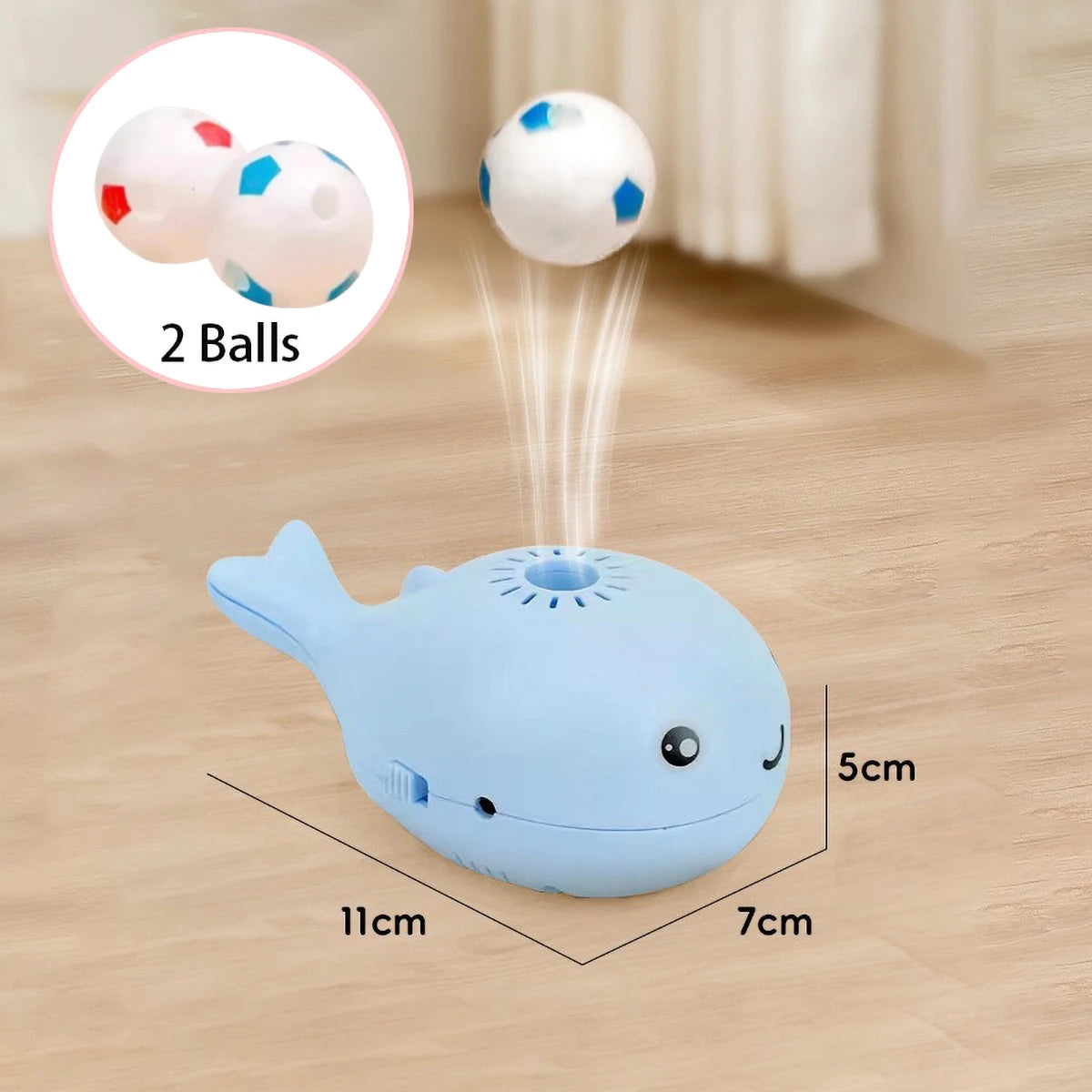 Electric Floating Ball Cat Toy - Whale - shaped, USB - powered, Dual - function Fan, Portable & 3C Certified Pet Toy