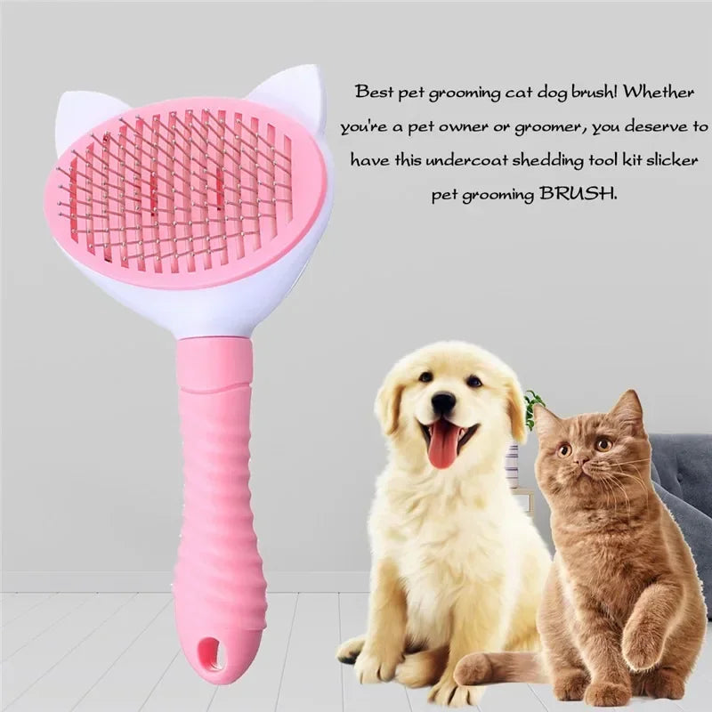 High Quality Pet Comb for Clean Cats & Dogs - Self-Cleaning & Professional - Perfect for Grooming and Bathing!