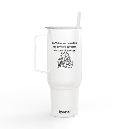 Caffeine & Cuddles Insulated Tumbler with Lid, 40oz