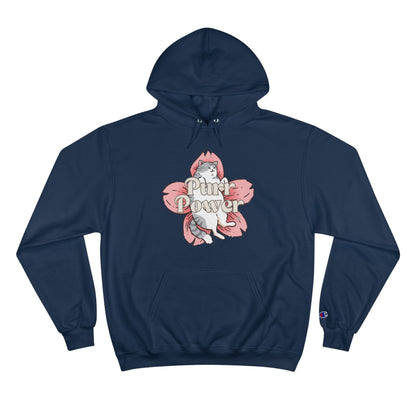 Funny Cat Champion Hoodie by Purr Power Co