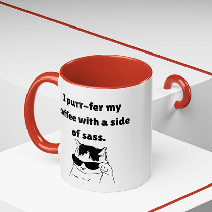 Funny Purr-ferr Accent Coffee Mug