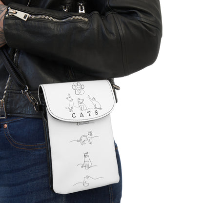 Small Cursive Cats Bag