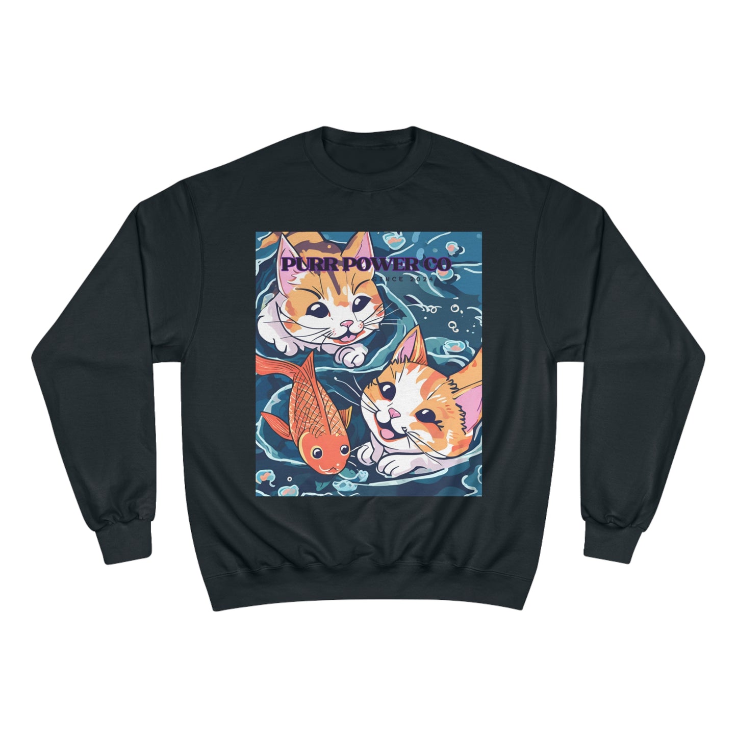 Cats & Fish Anime Style Champion Sweatshirt