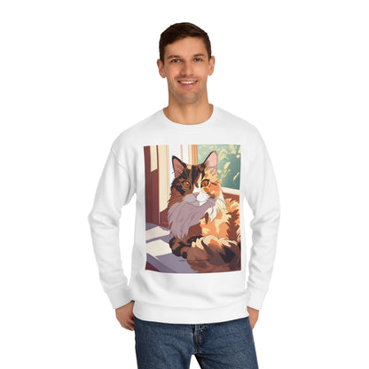 Torti Cat Crew Sweatshirt - Purr Power Co New Merch - Adorable Anime Cat Design