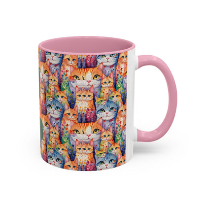 I'm Not A Regular Cat.. I'm A Cool Cat With A Caffine Addiction Colorful Mugs (11oz)