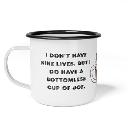 Cute Cup Of Joe Enamel Camp Cup