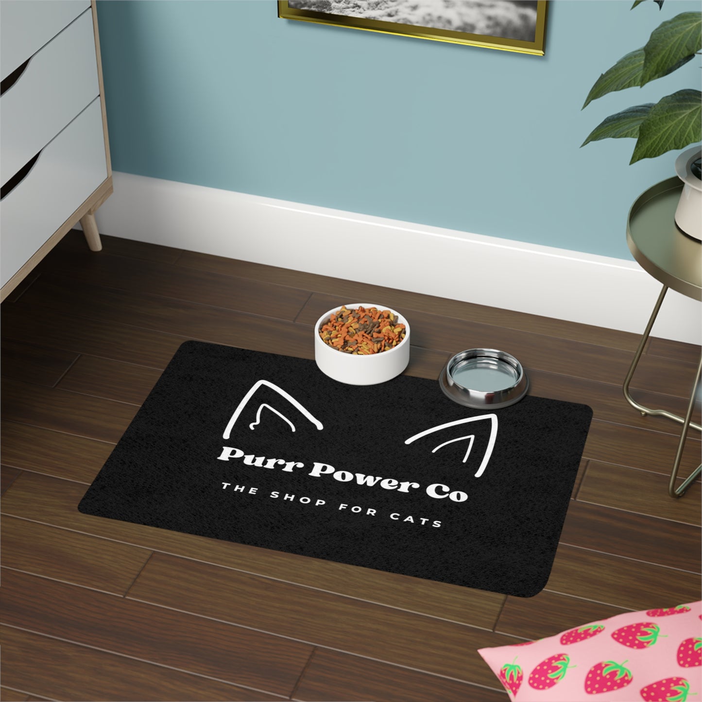 Cat Ears Logo Food Mat