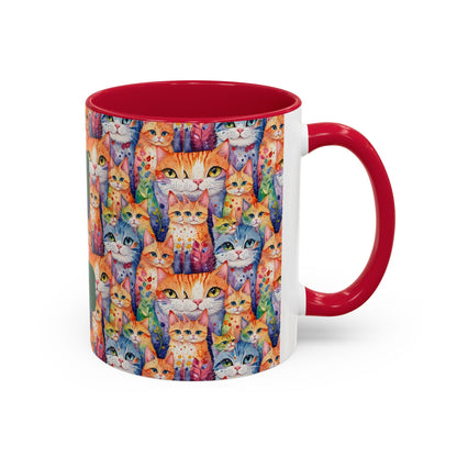 I'm Not A Regular Cat.. I'm A Cool Cat With A Caffine Addiction Colorful Mugs (11oz)