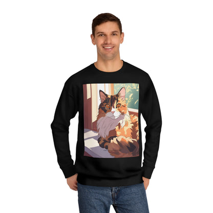 Torti Cat Crew Sweatshirt - Purr Power Co New Merch - Adorable Anime Cat Design