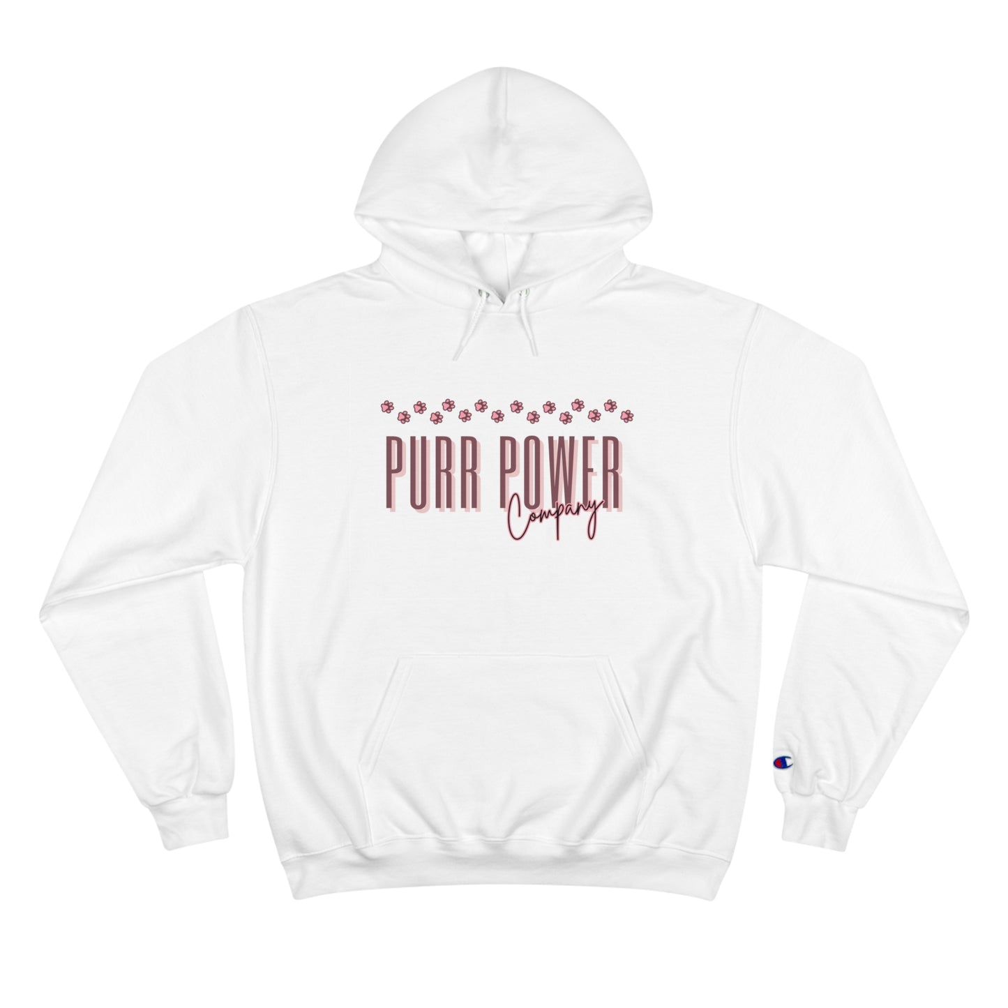 Pink Paw Logo Champion Hoodie