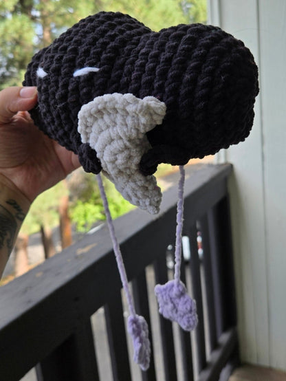 Black Cloud  Holding The Moon Plush
